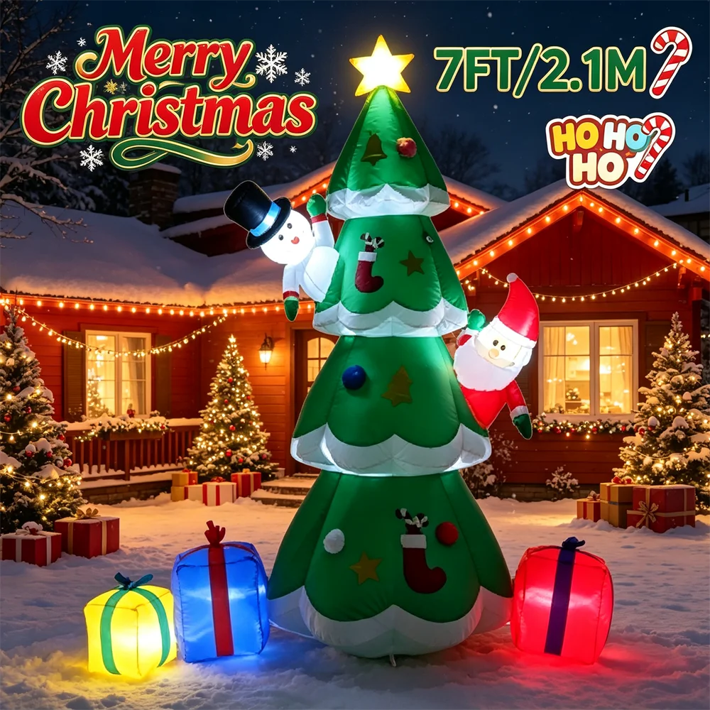 7FT Light Up Christmas Inflata - огляд і ціна Christmas Tree Artificial