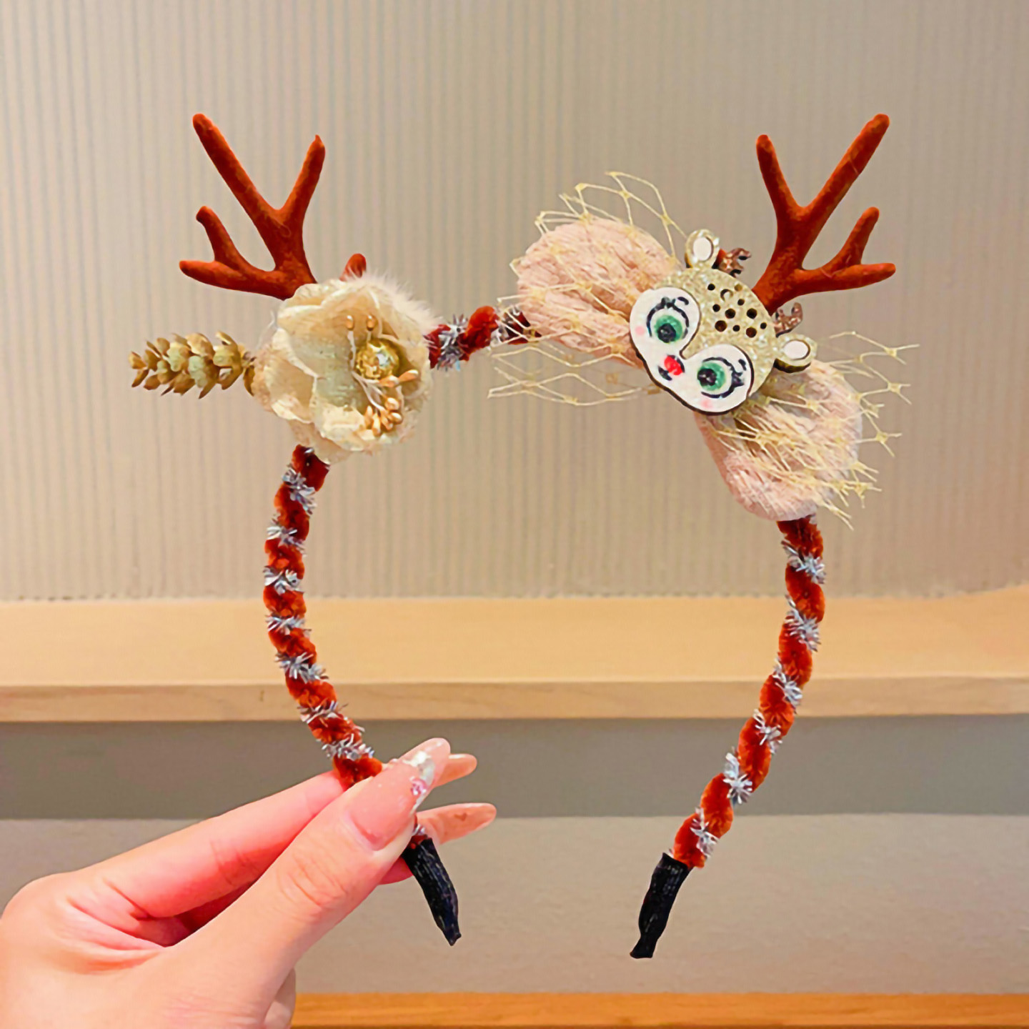 Christmas Plush Headband Cute  - огляд і ціна Reindeer Antlers Headband