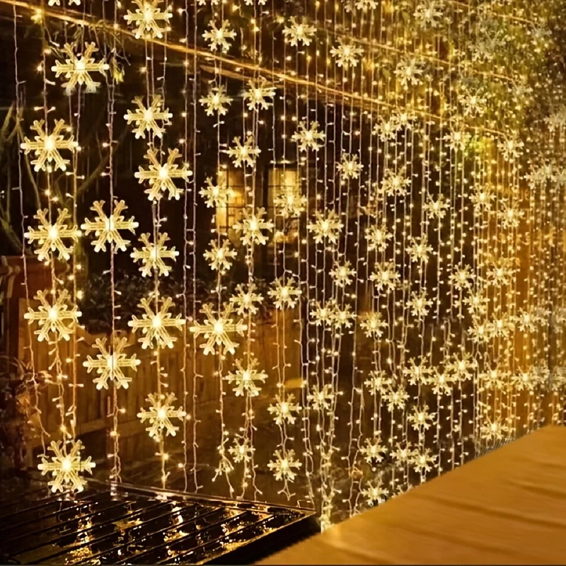 3m LED Snowflake Curtain Light - огляд і ціна Led Fairy String Lights