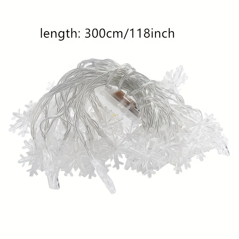 3m LED Snowflake Curtain Light - огляд і ціна Led Fairy String Lights