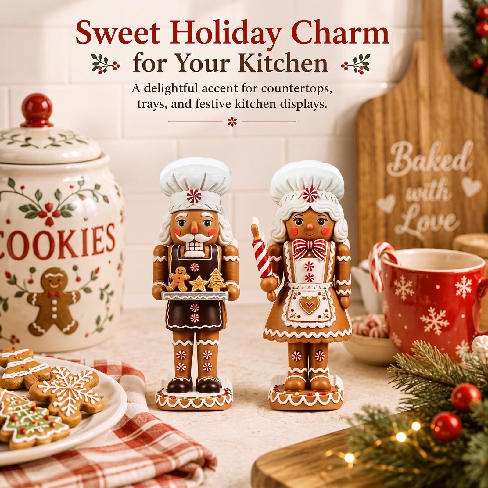 2PCS Nutcracker Wooden Decorat - огляд і ціна Nutcracker Figurine
