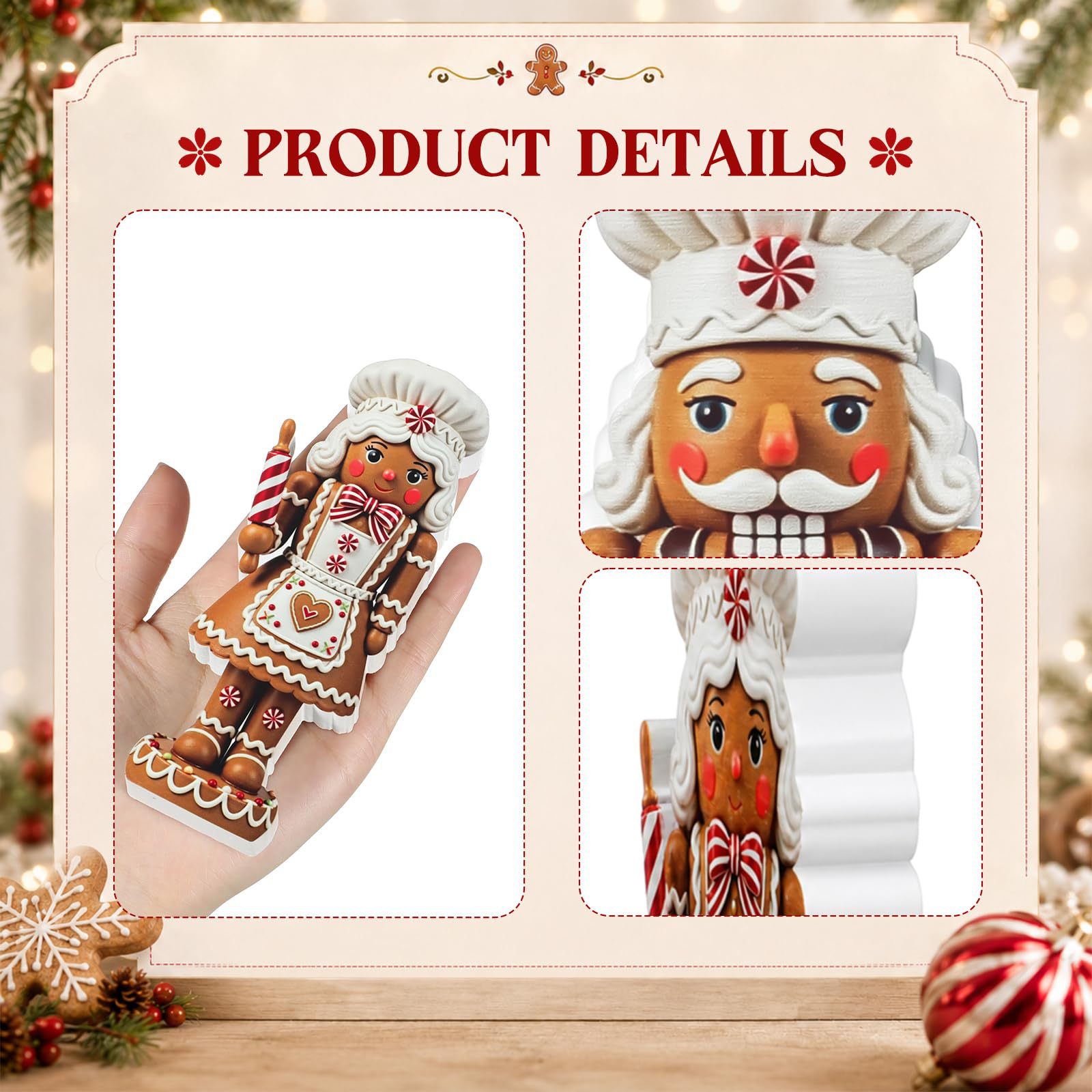 2PCS Nutcracker Wooden Decorat - огляд і ціна Nutcracker Figurine