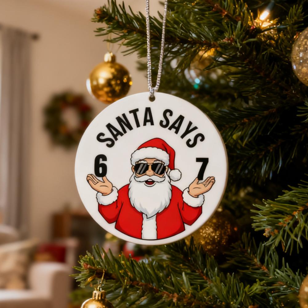 Funny Santa Says Six Seven Chr - огляд і ціна Christmas Stocking Hanging