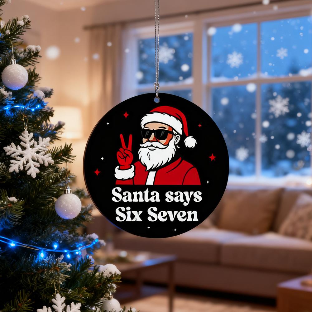 Funny Santa Says Six Seven Chr - огляд і ціна Christmas Stocking Hanging