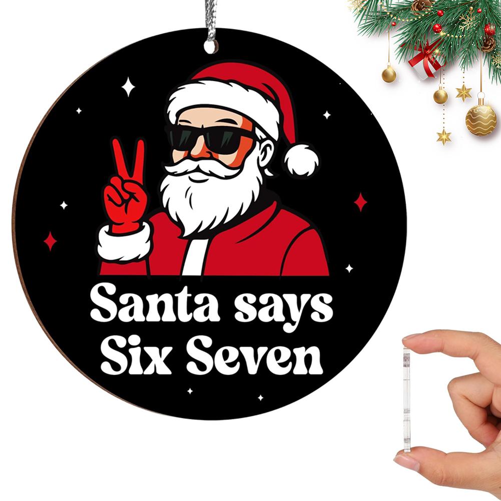 Funny Santa Says Six Seven Chr - огляд і ціна Christmas Stocking Hanging