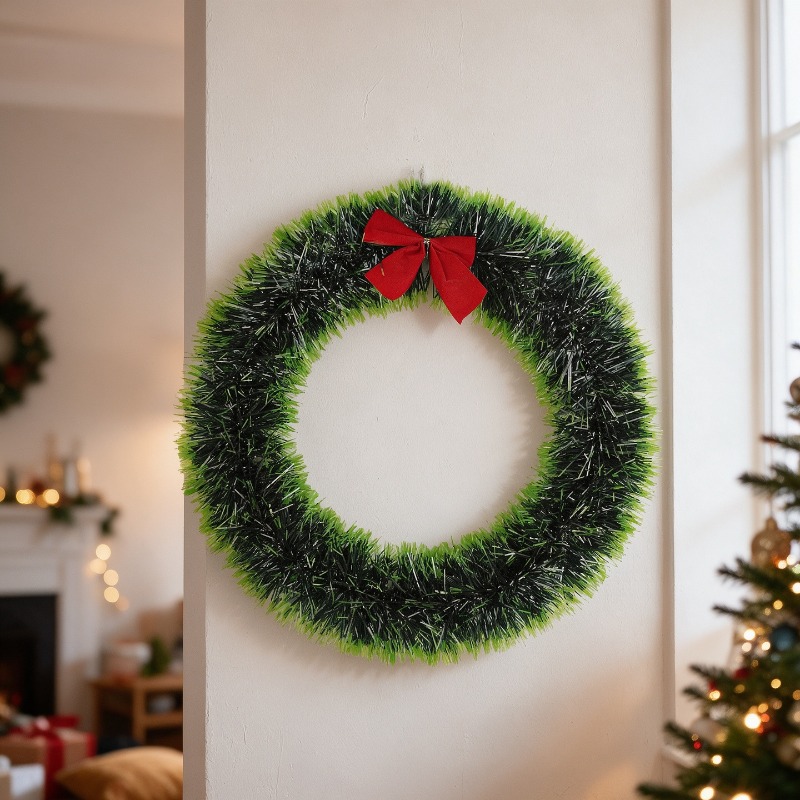 Simple Tinsel Christmas Wreath - огляд і ціна Tinsel Garland Decoration