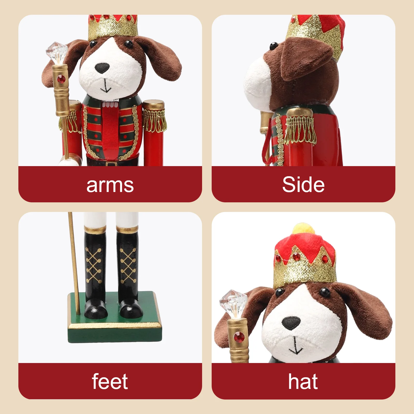 Dog Shaped Christmas Nutcracke - огляд і ціна Nutcracker Figurine